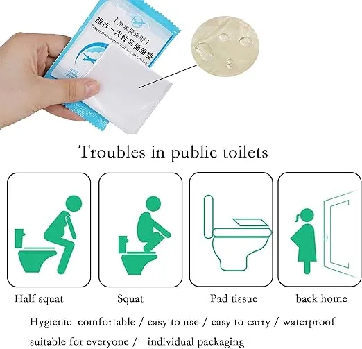 10 Pcs Of Travel Disposable Toilet Seat Covers S4503180