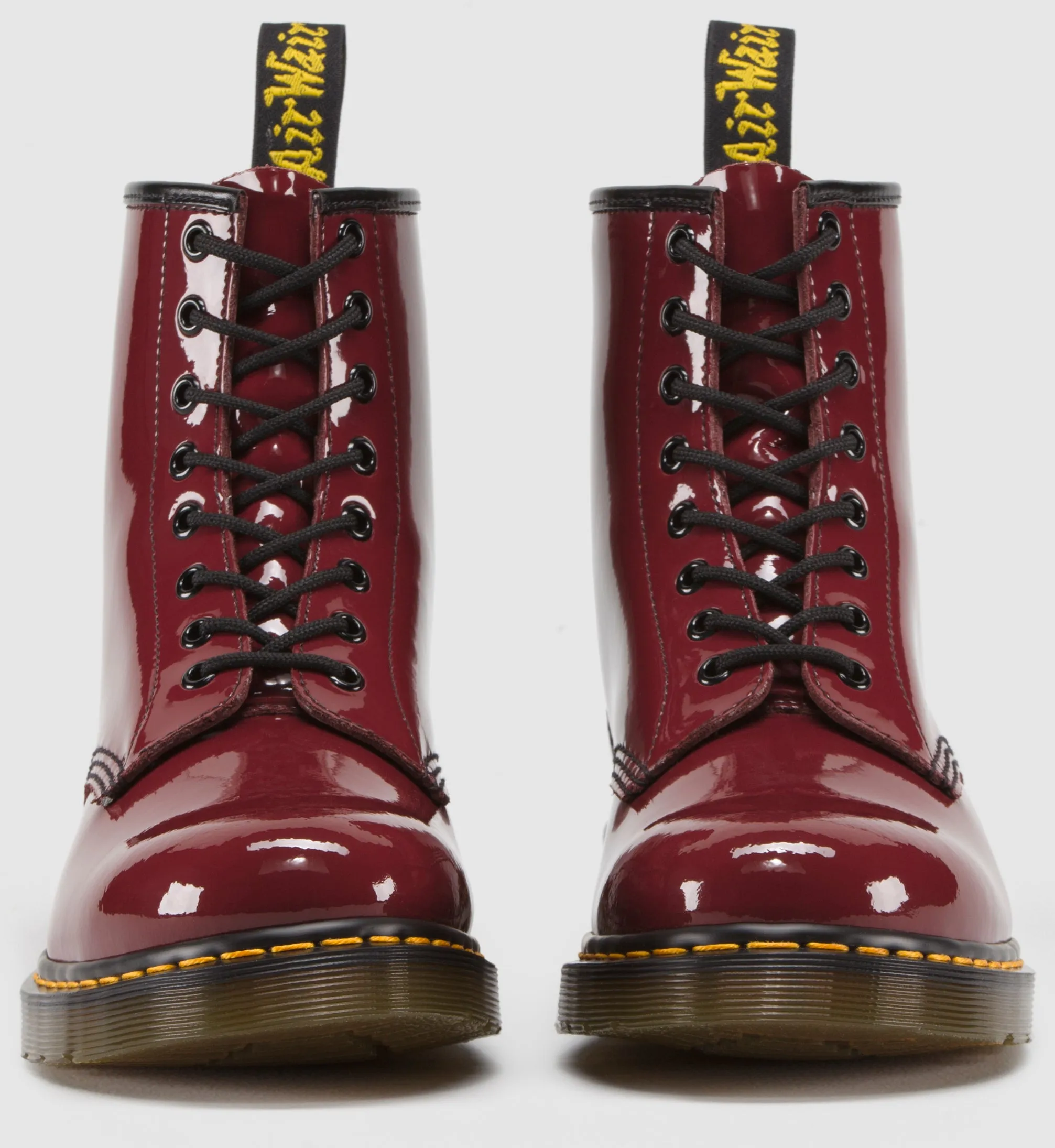 1460 Cherry Red Patent Lamper Leather Lace Up Boot