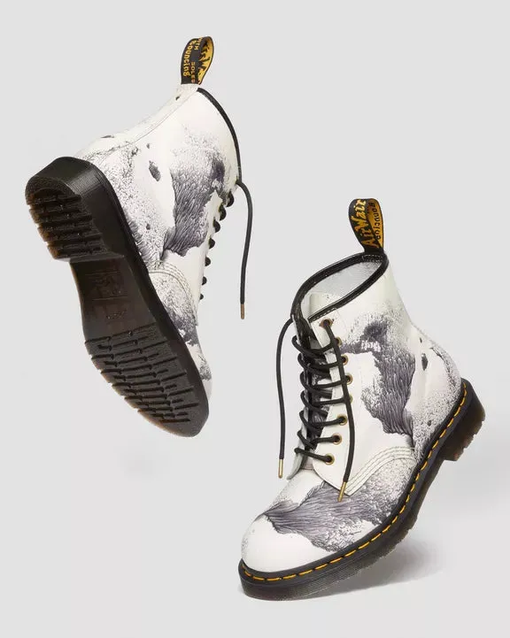 1460 Tate 'Decalcomania' Backhand Leather Lace Up Boots