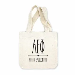 Alpha Epsilon Phi Boho Design on Mini Tote Gift Bag