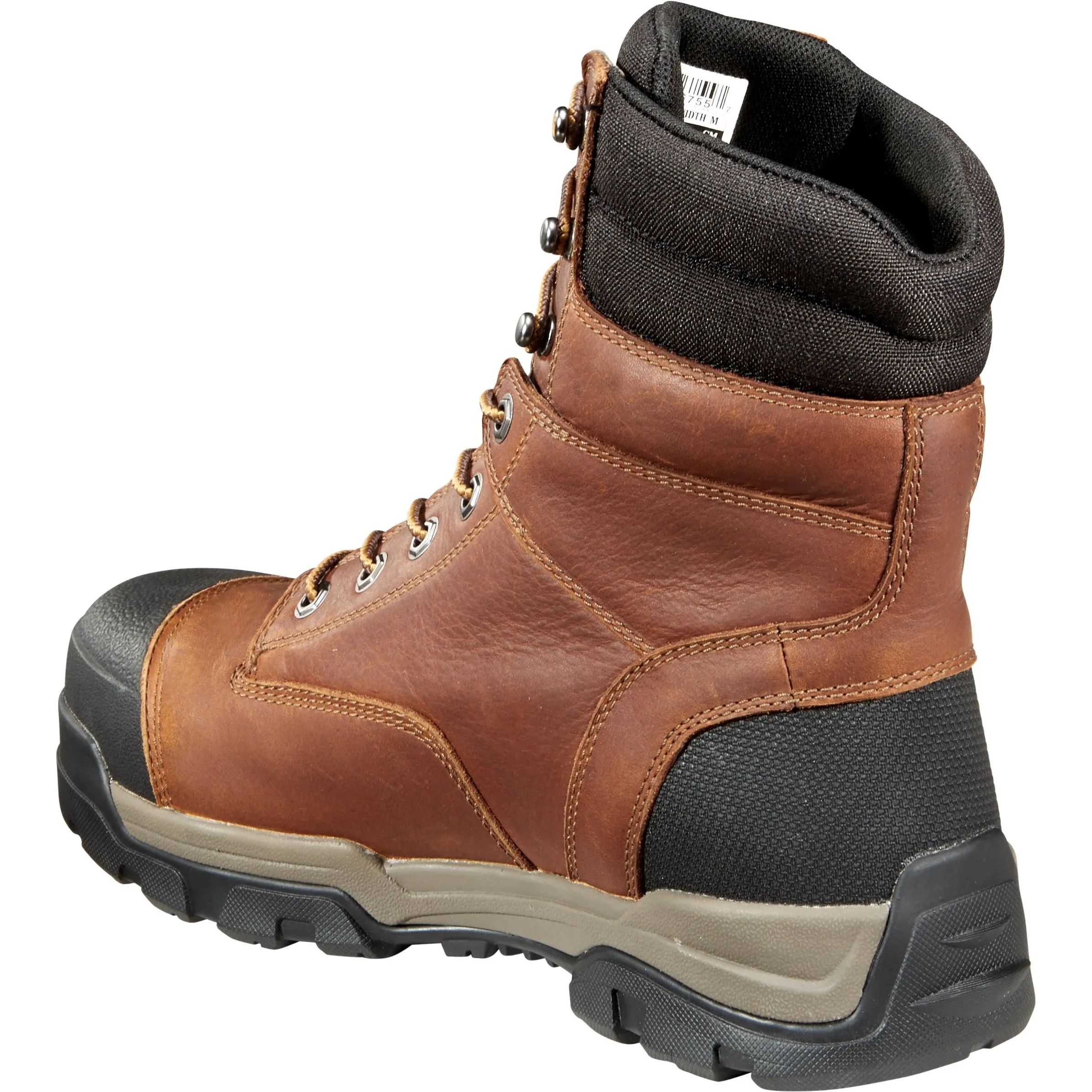 Carhartt Men's Ground Force 8" Comp Toe WP Work Boot - Brown - CME8355