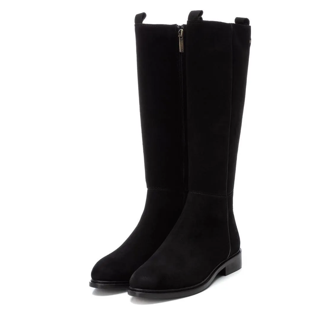 CARMELA Black Suede Knee High Boot  160978