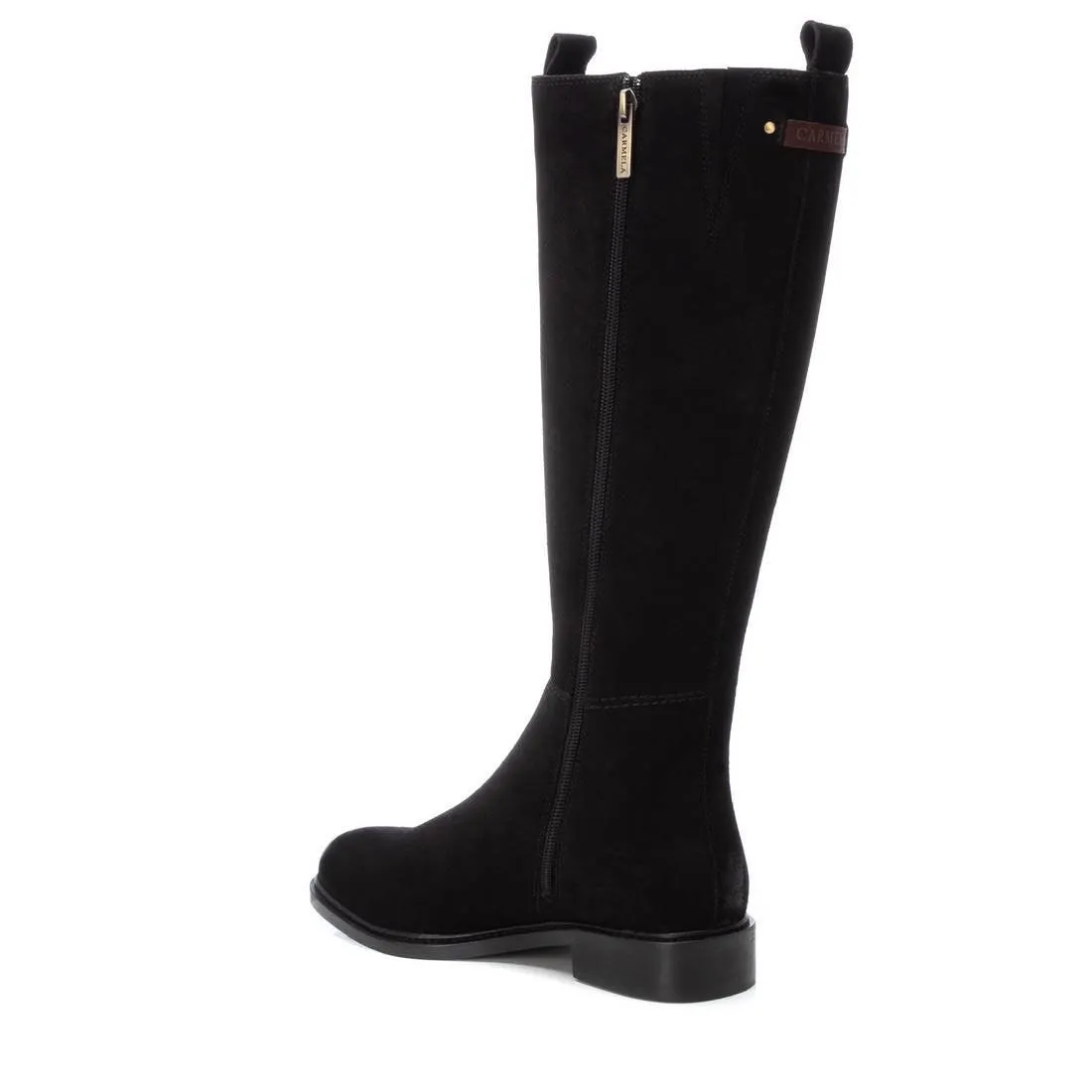 CARMELA Black Suede Knee High Boot  160978