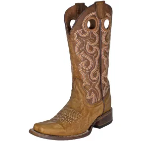 Circle G Women's Cognac Cutout Cowgirl Boots