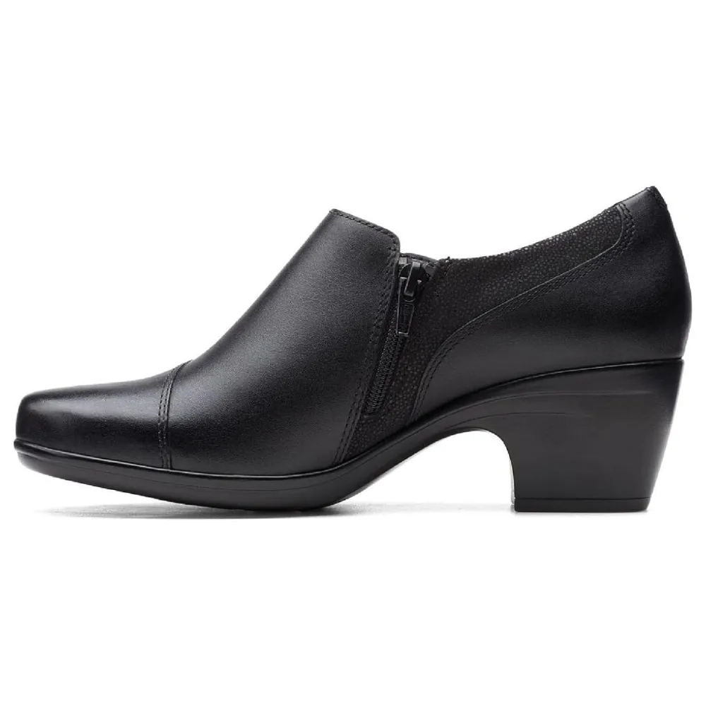 Clarks Emily Belle Black Leather Pump (Women's)