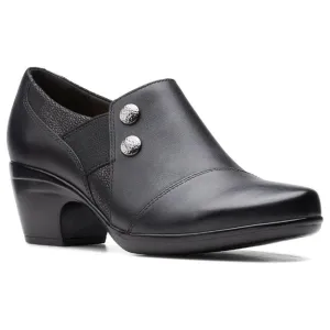 Clarks Emily Belle Black Leather Pump (Women's)