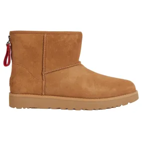 Classic Mini Logo Zip Sheepskin Women's Winter Boots