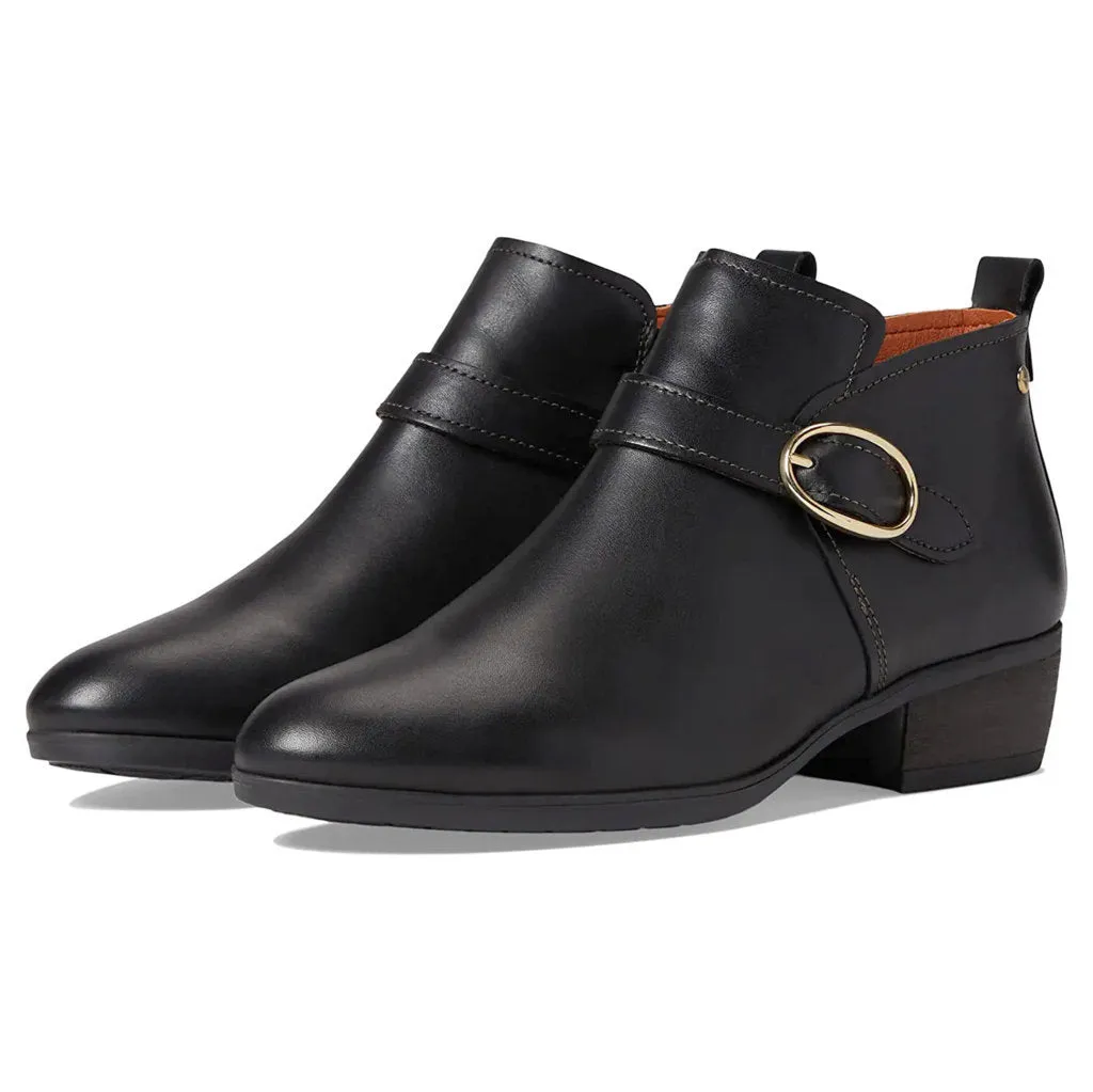 Daroca Calfskin Leather Women's Zip up Ankle Boots