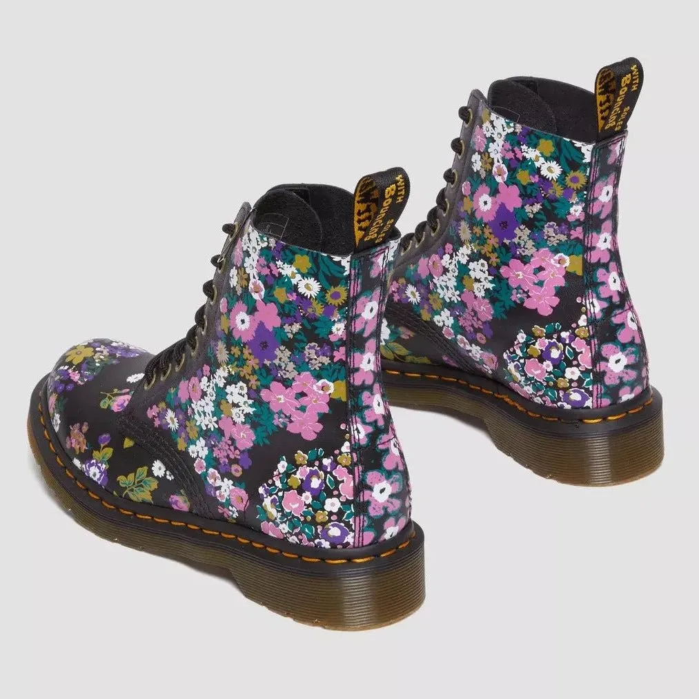 Dr. Martens Women's 1460 Pascal - Black Multi Vintage Floral Backhand