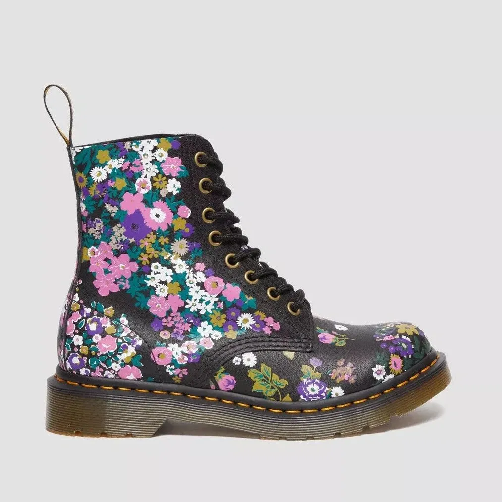 Dr. Martens Women's 1460 Pascal - Black Multi Vintage Floral Backhand