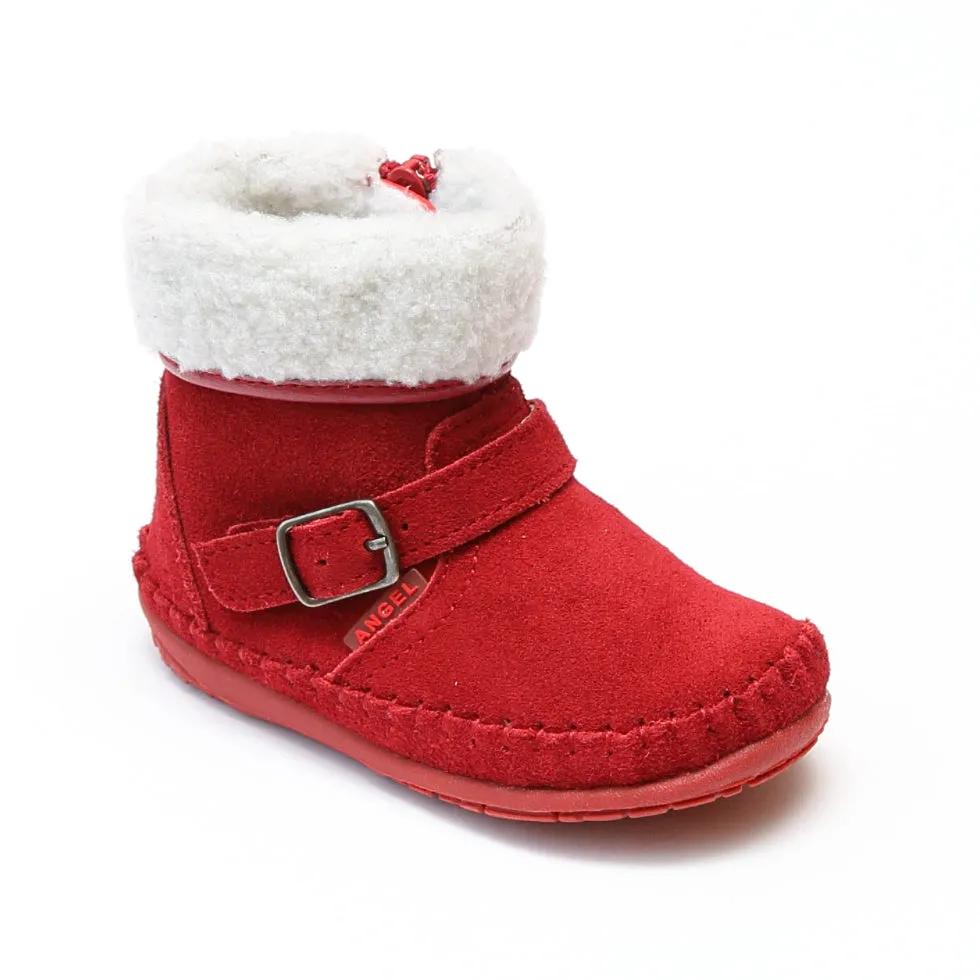 FINAL SALE - Angel Baby Girls Fleece Lined Ankle Boot