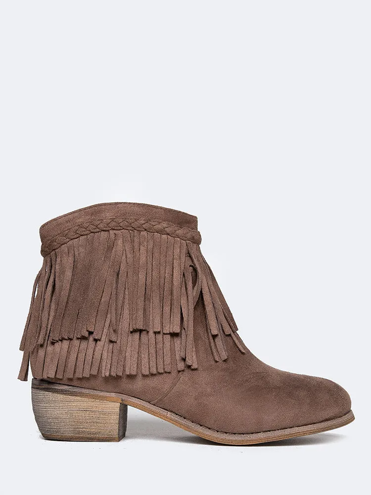 Fringe Ankle Bootie