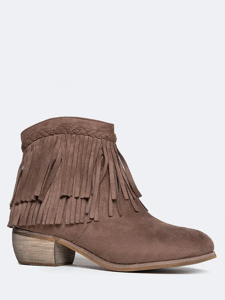 Fringe Ankle Bootie