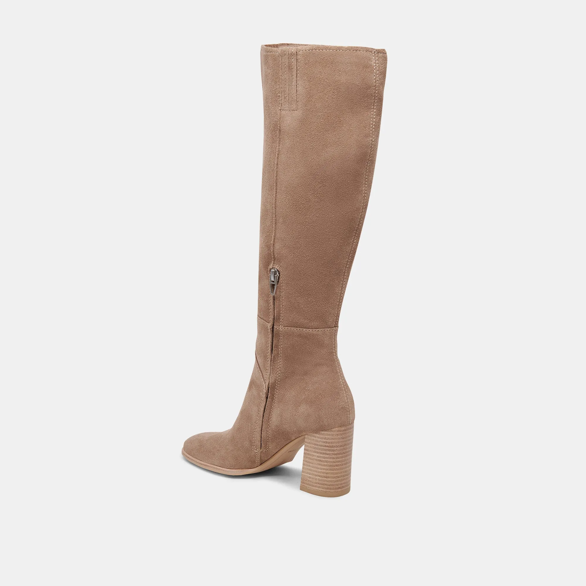 FYNN WIDE CALF BOOTS TRUFFLE SUEDE