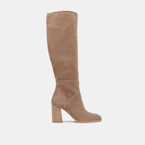 FYNN WIDE CALF BOOTS TRUFFLE SUEDE