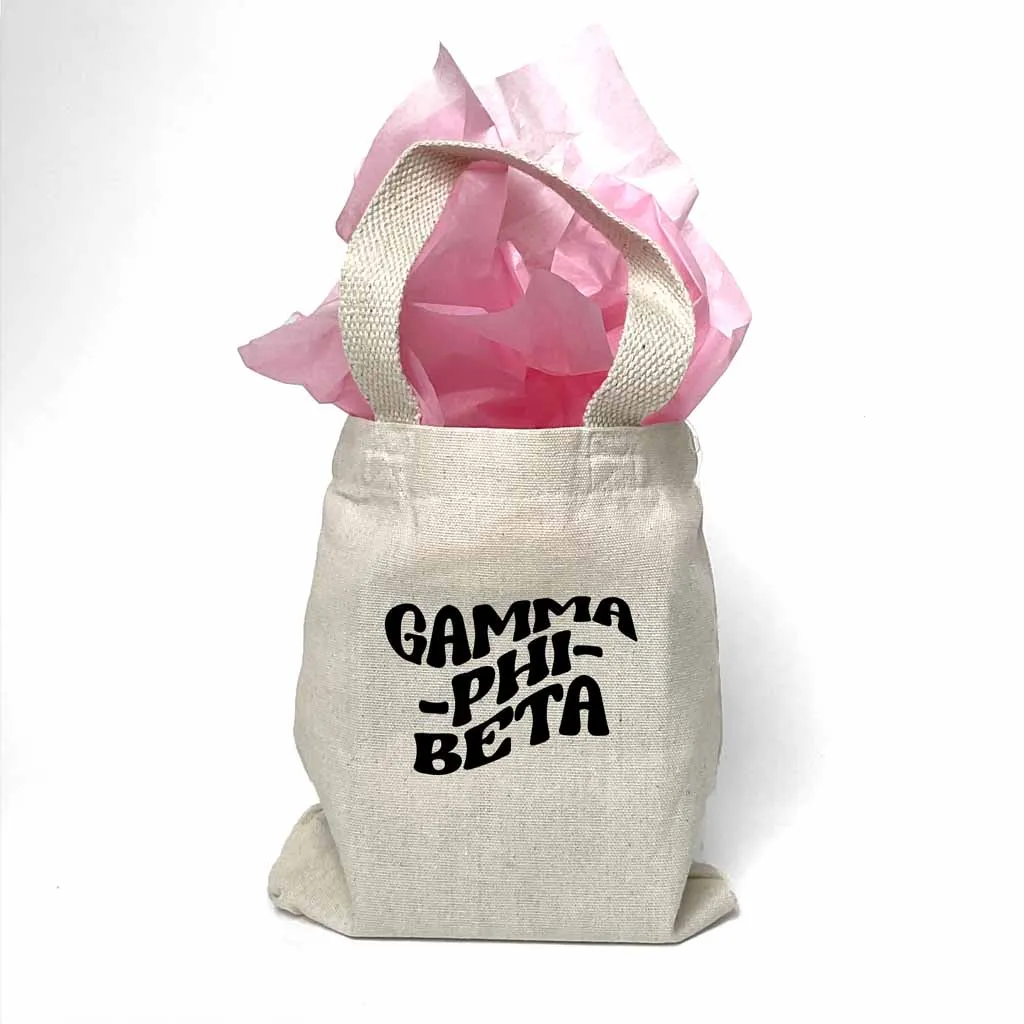 Gamma Phi Beta Mod Sorority Name Mini Tote Gift Bag