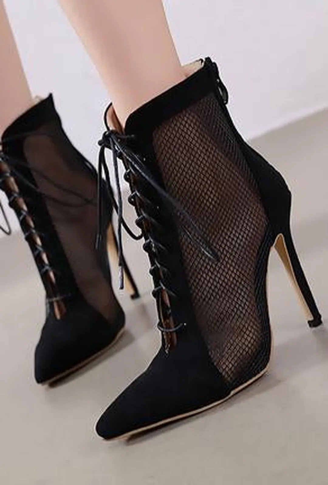 GINI - MESH ANKLE BOOTS