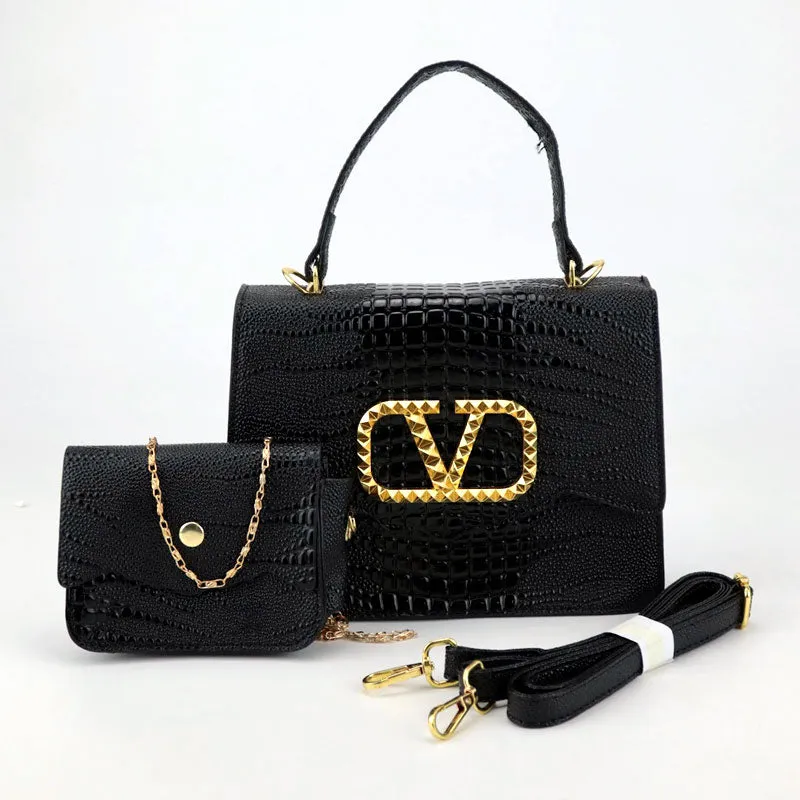 Gradient VLogo Top Handle Bags with Mini SIde Bag