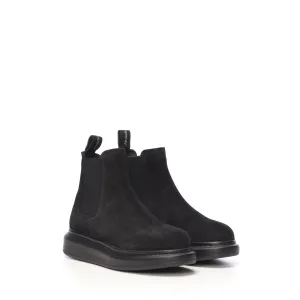 Hybrid Chelsea Boot In Black Suede