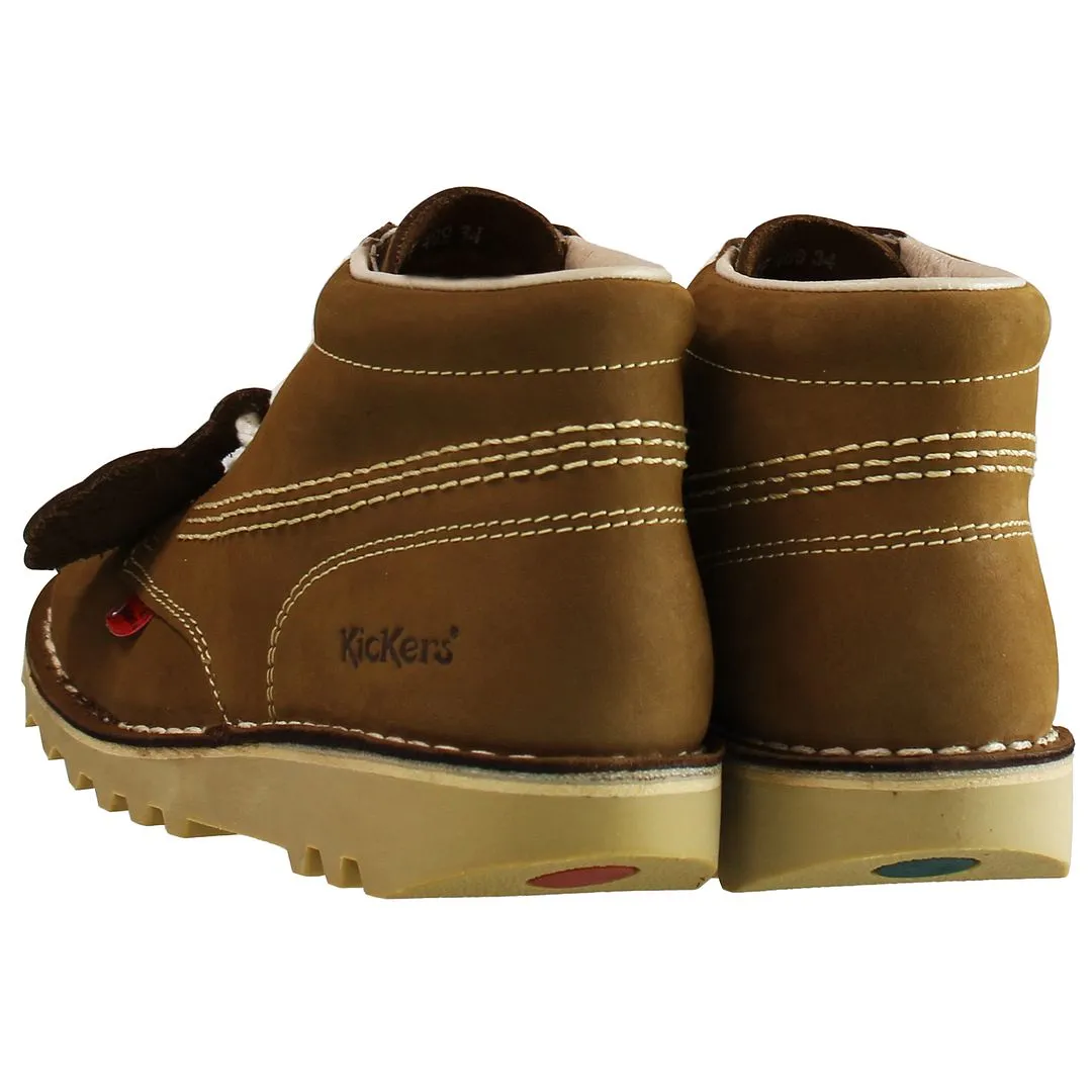 Kickers Mid Kids Brown Boots