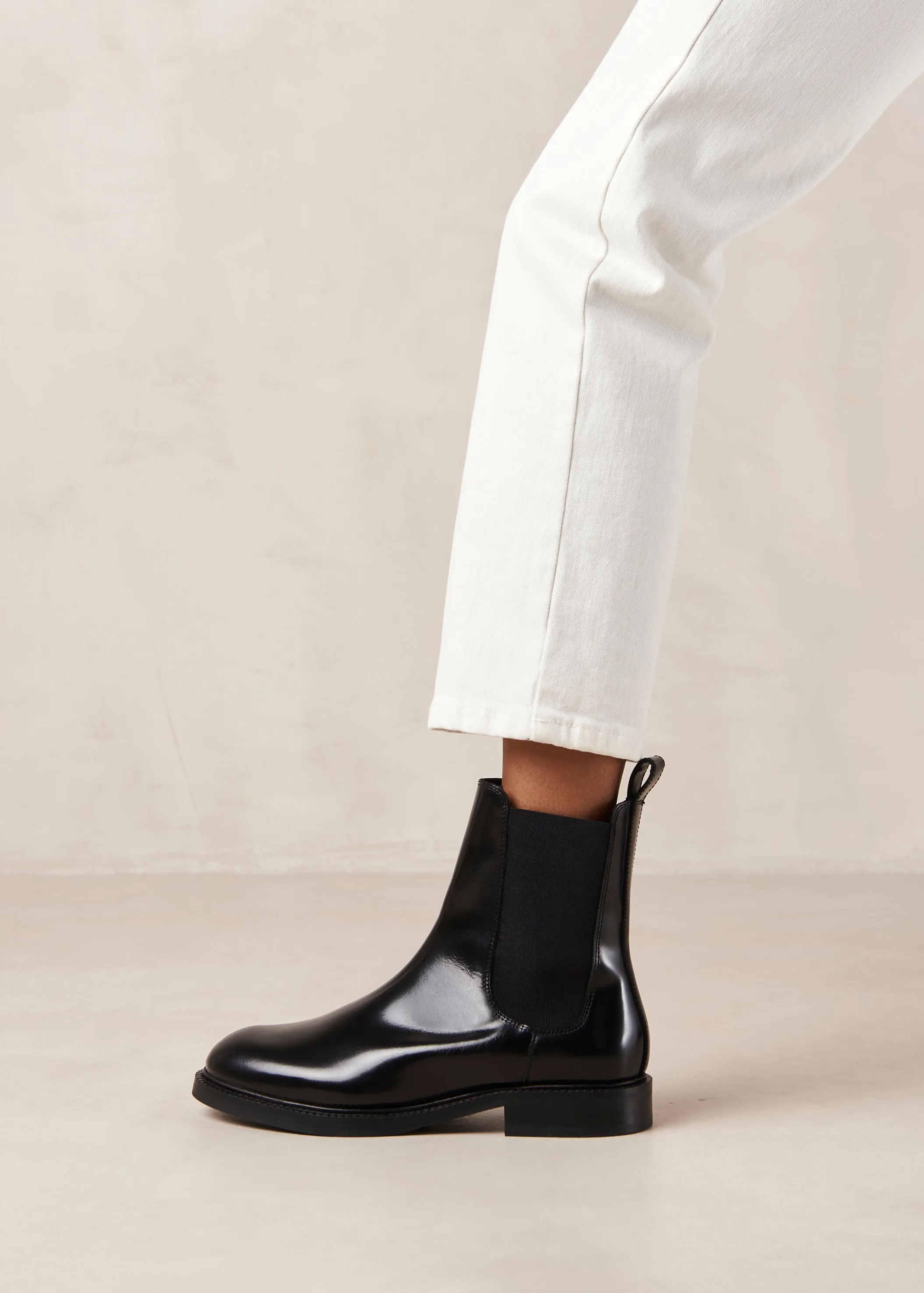 Lanz Black Leather Ankle Boots