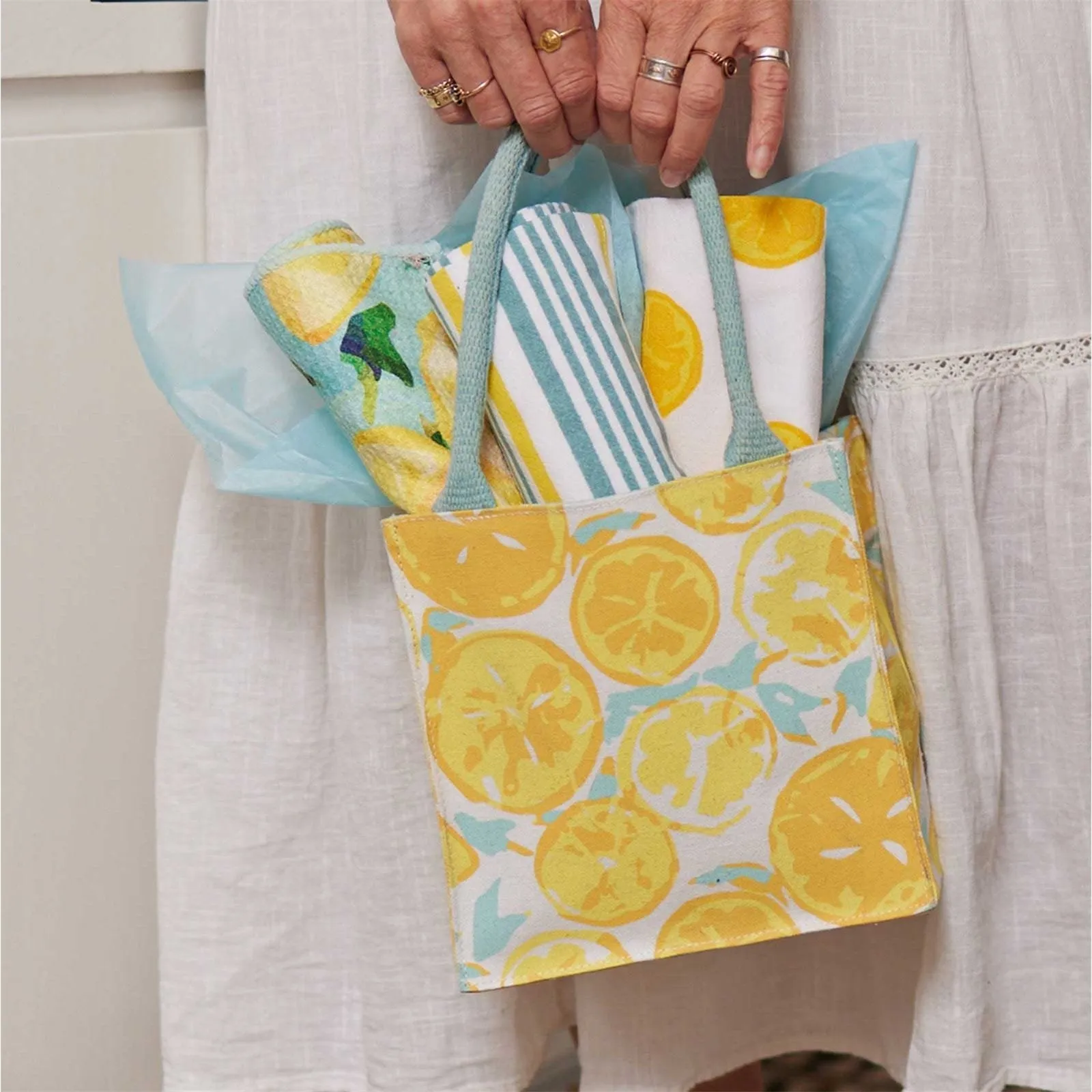 Lemon Slices Reusable Itsy Bitsy Gift Bag