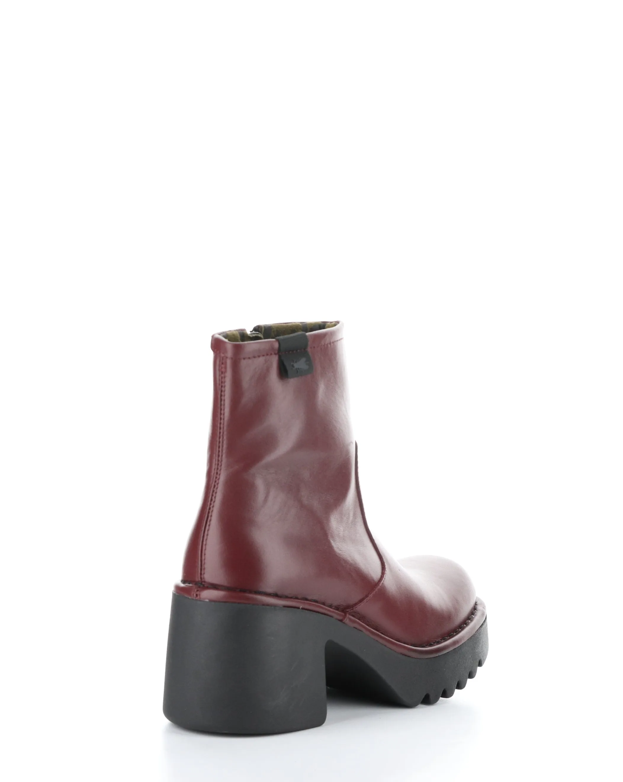 MOGE250FLY 003 WINE Round Toe Boots