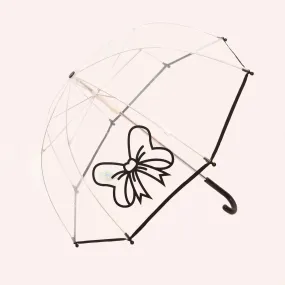 Pluie Pluie Girls R2U - BK  Transparent Umbrella with Black Trim