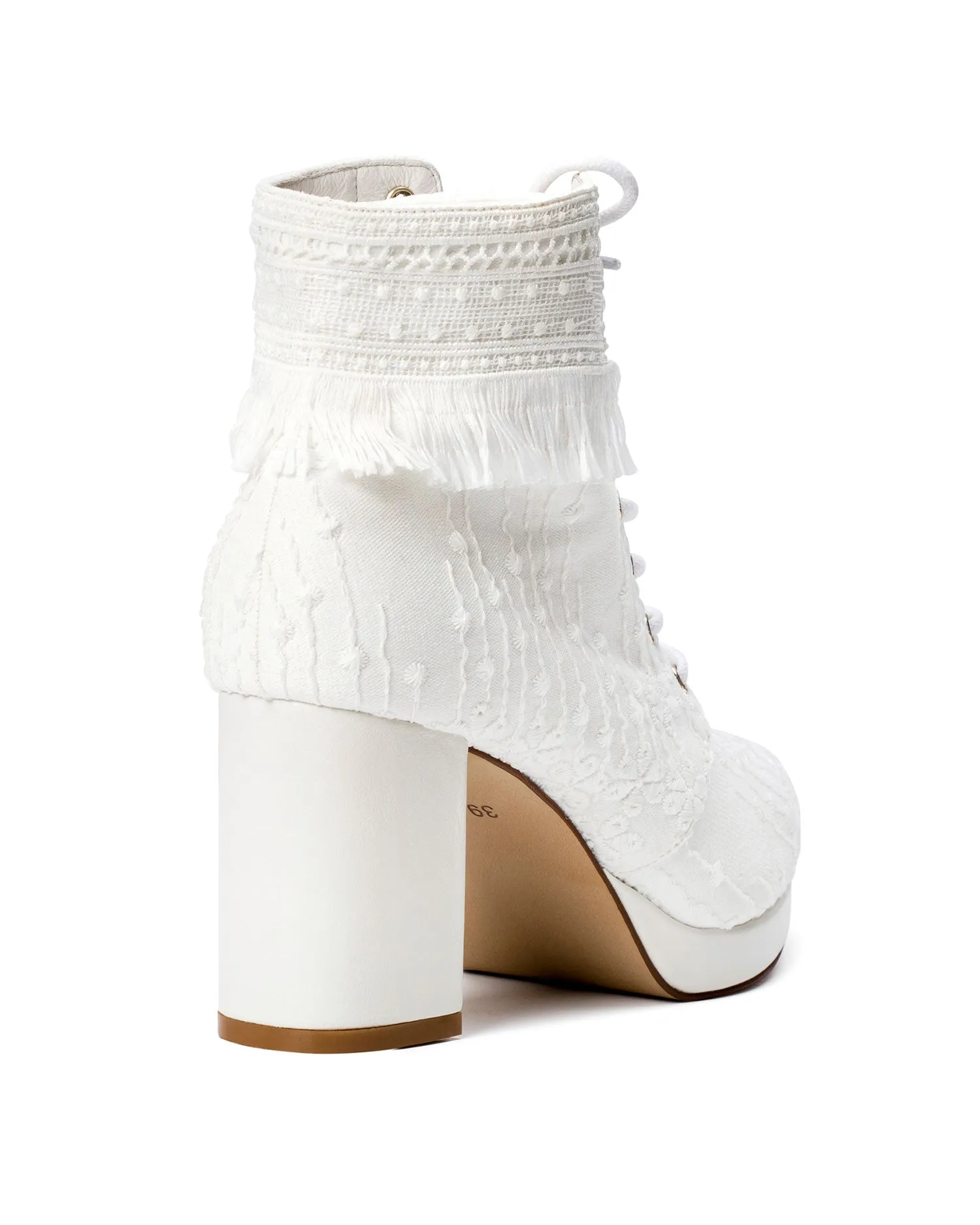 PRAYER BOOTS - LACE UP VELVET BRIDAL BOOTIES - FINAL SALE