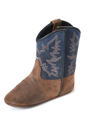 Pure Western Infant Nash Boot | Dark Brown/Navy