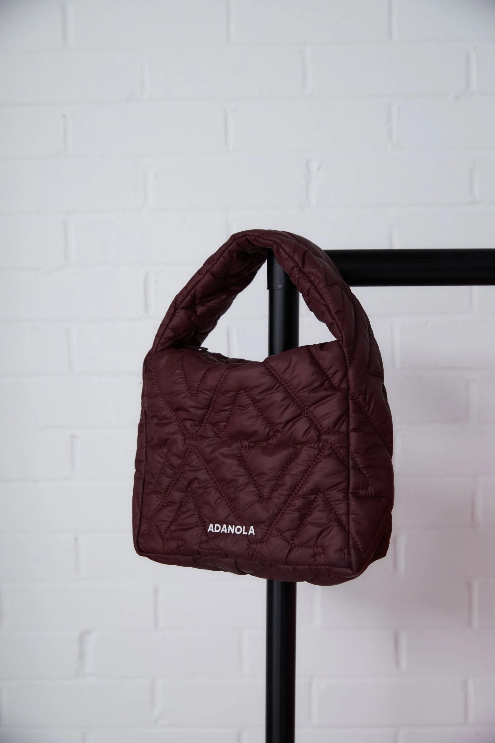 Quilted Mini Bag - Burgundy