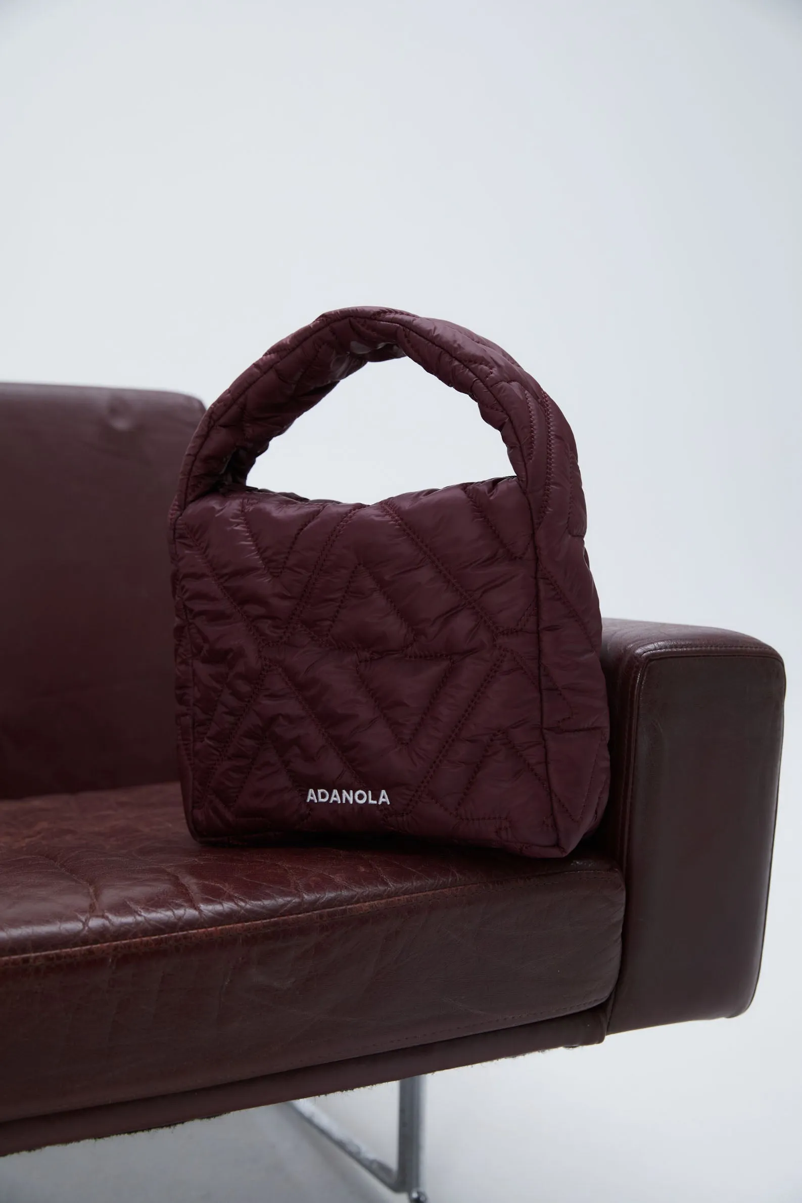 Quilted Mini Bag - Burgundy