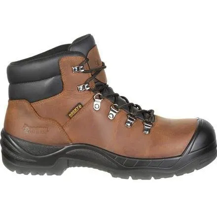 Rocky Men's Worksmart 5" Comp Toe WP Work Boot - Brown - RKK0245