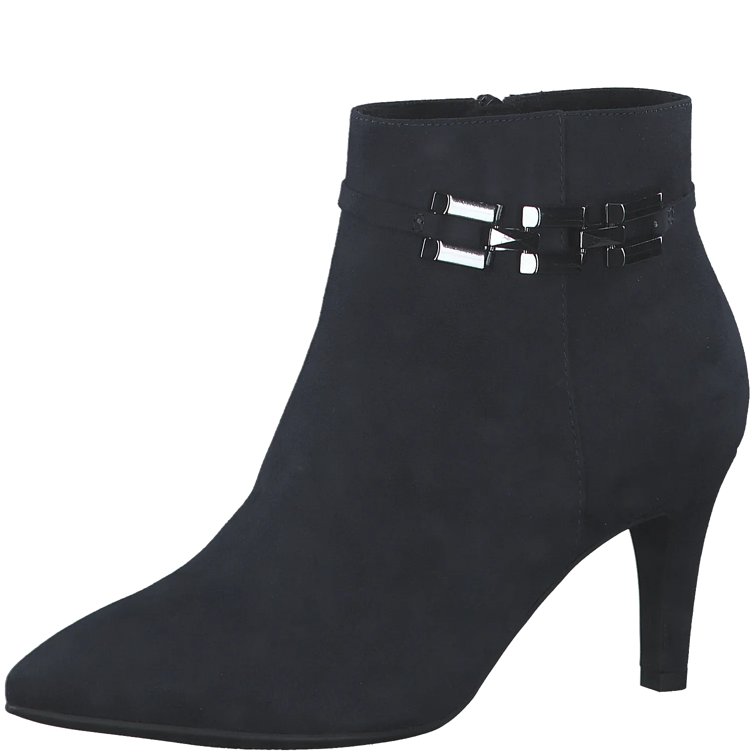 S Oliver Navy Heeled Ankle Boot