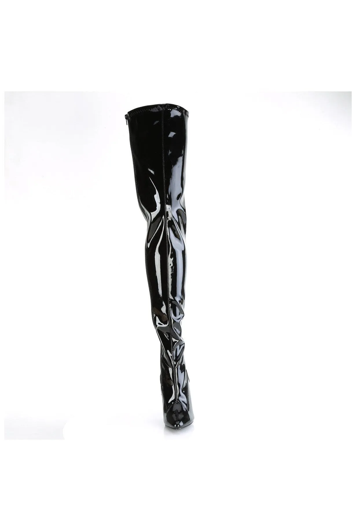 SEDUCE-4000 Black Patent Thigh Boot