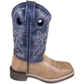 'Smoky Mountain' Children's Canyon Western Square Toe - Vintage Brown / Vintage Blue