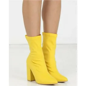 Stretch Fabric  Ankle Boots