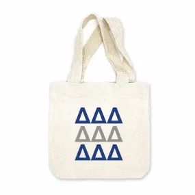 Tri Delta Sorority Greek Letters Mini Tote Gift Bag