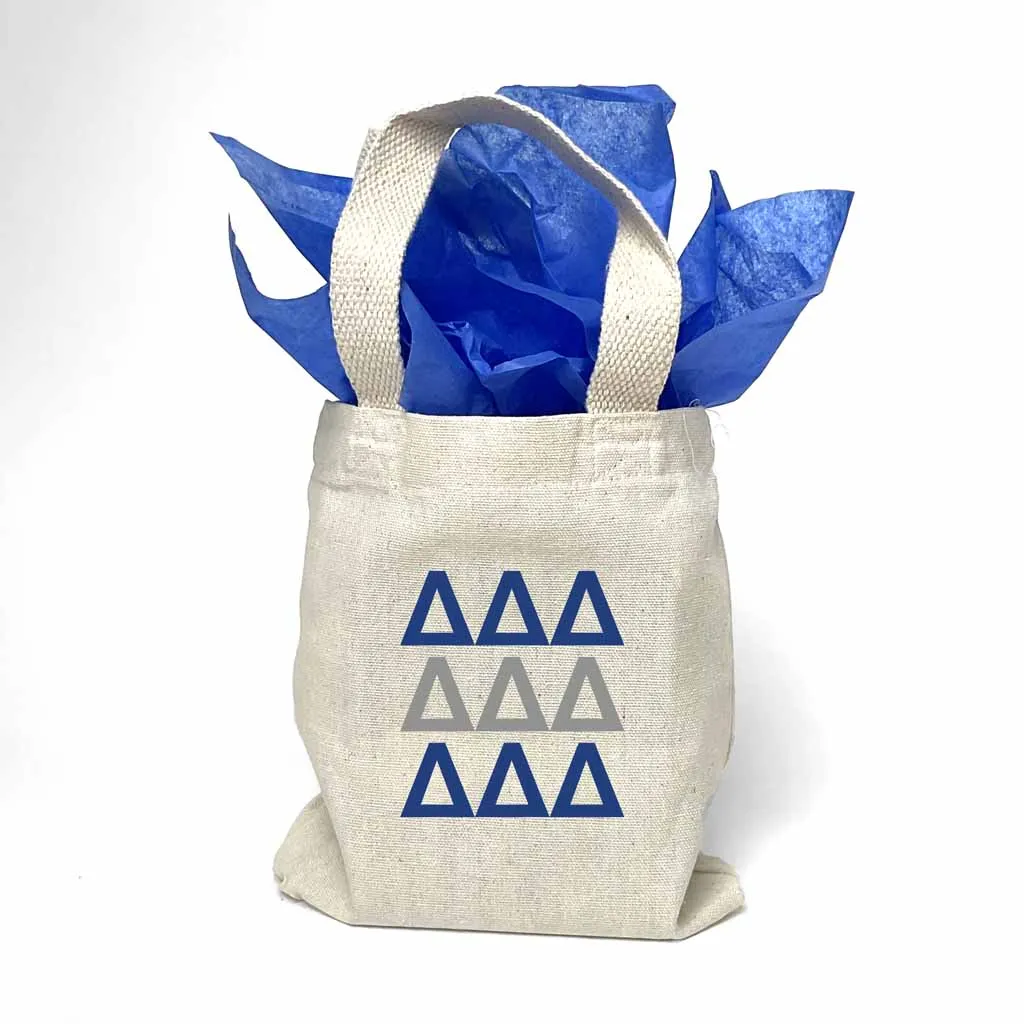 Tri Delta Sorority Greek Letters Mini Tote Gift Bag