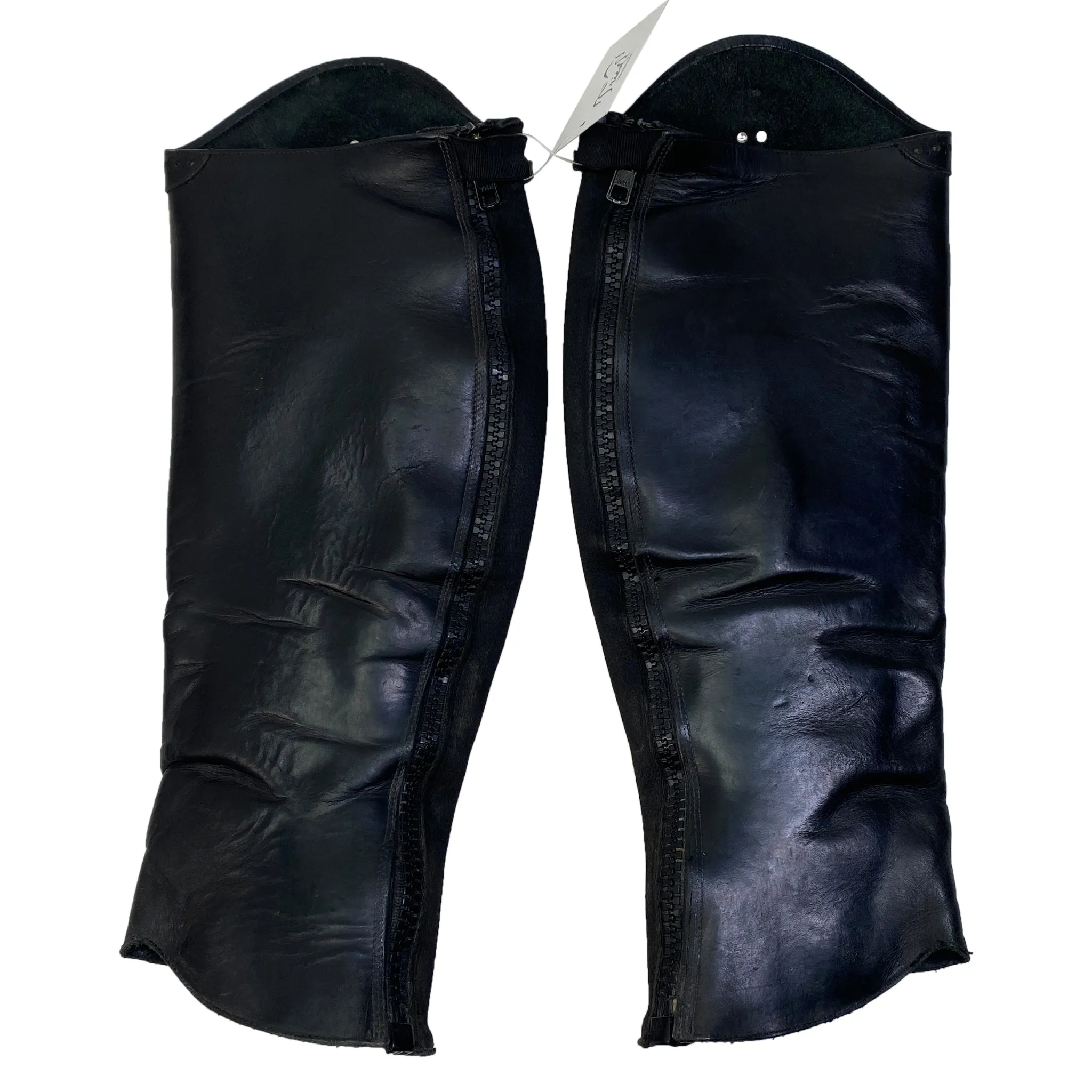 Tucci 'Marilyn' Leather Half Chaps in Black - Women's Small