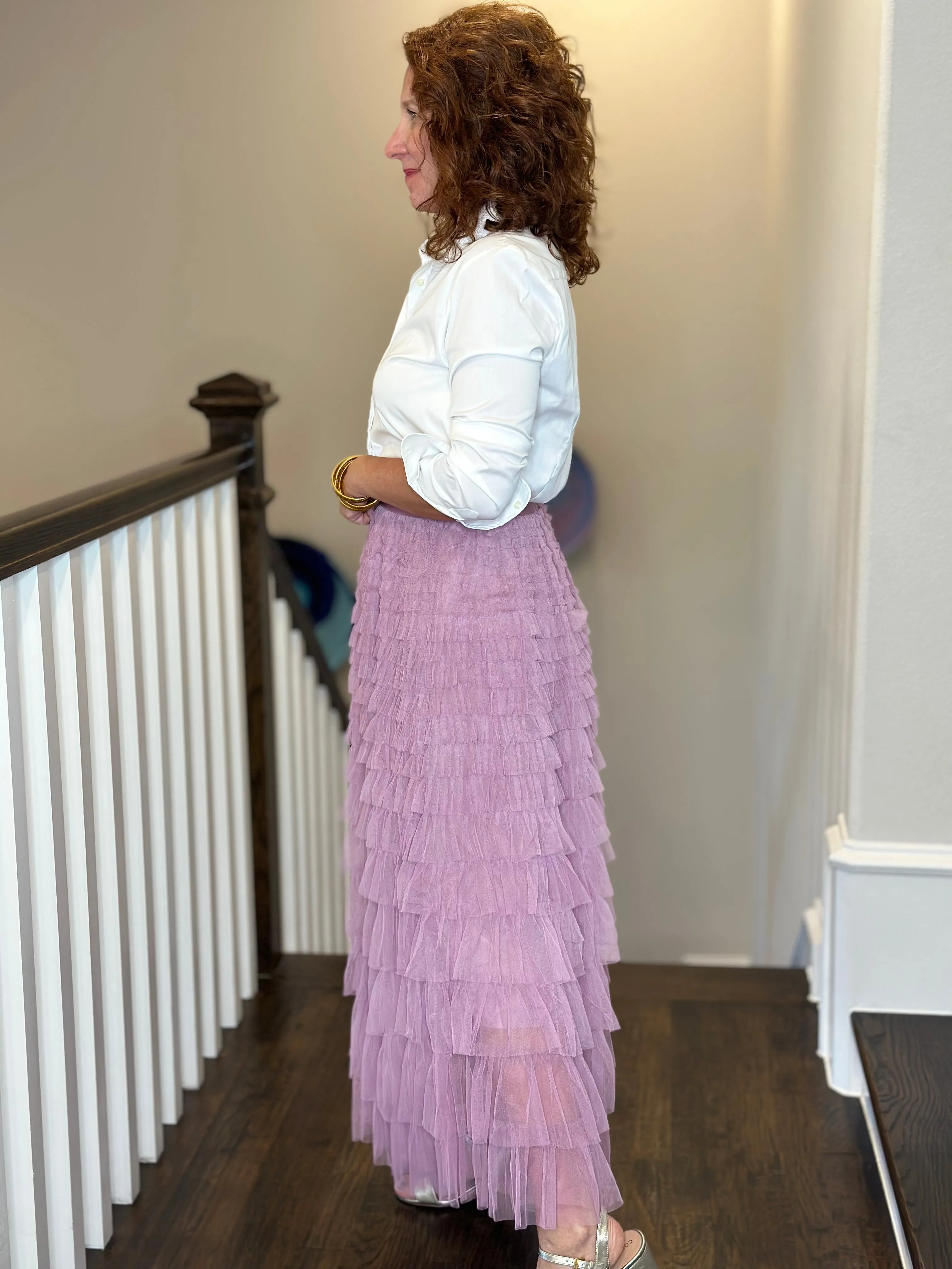 Tulle Tier Skirt in Lavender