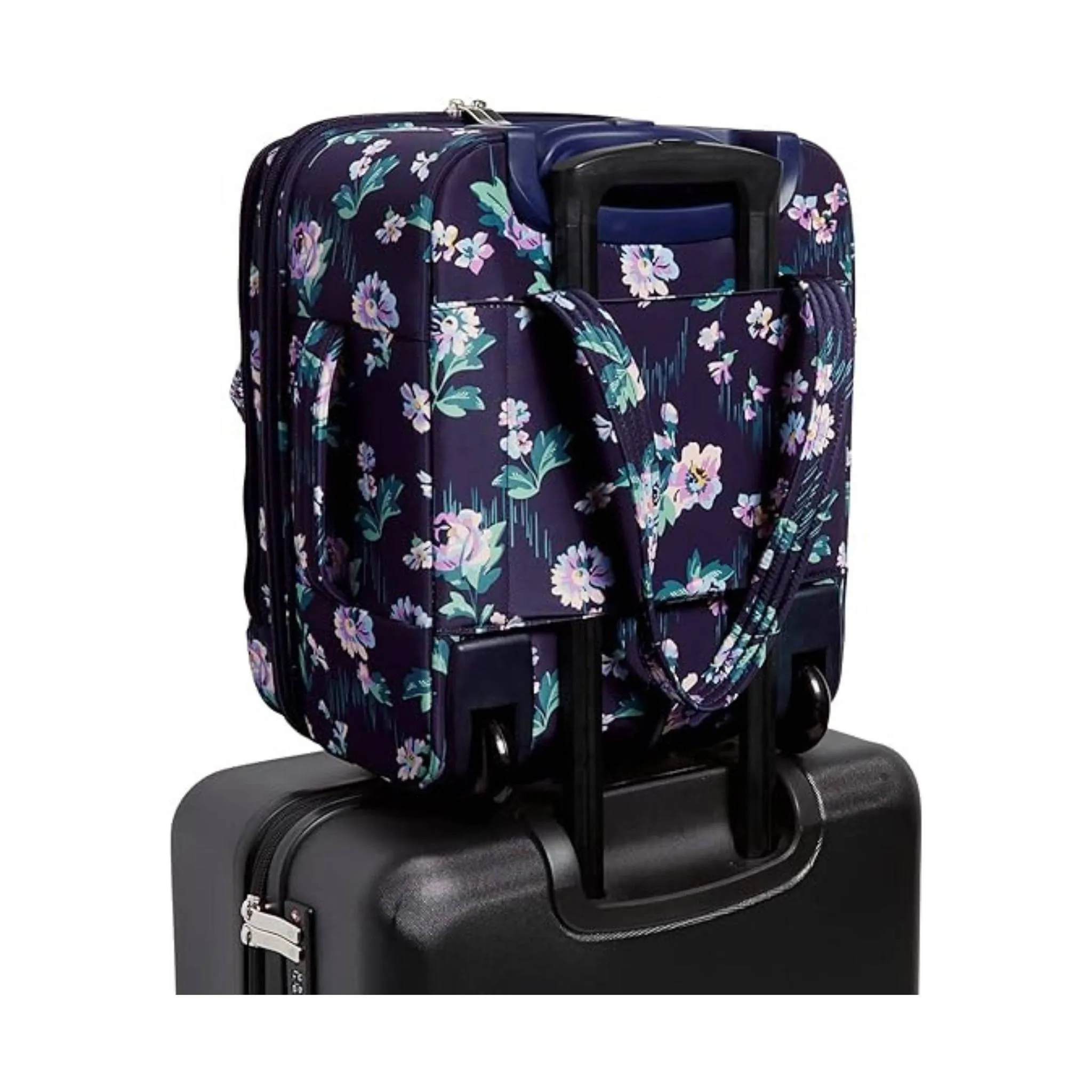 Vera Bradley Underseat Rolling Work Bag - Navy Garden