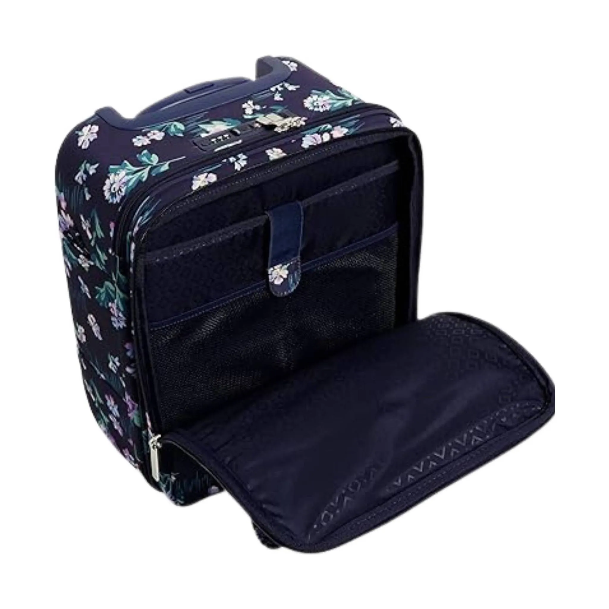 Vera Bradley Underseat Rolling Work Bag - Navy Garden