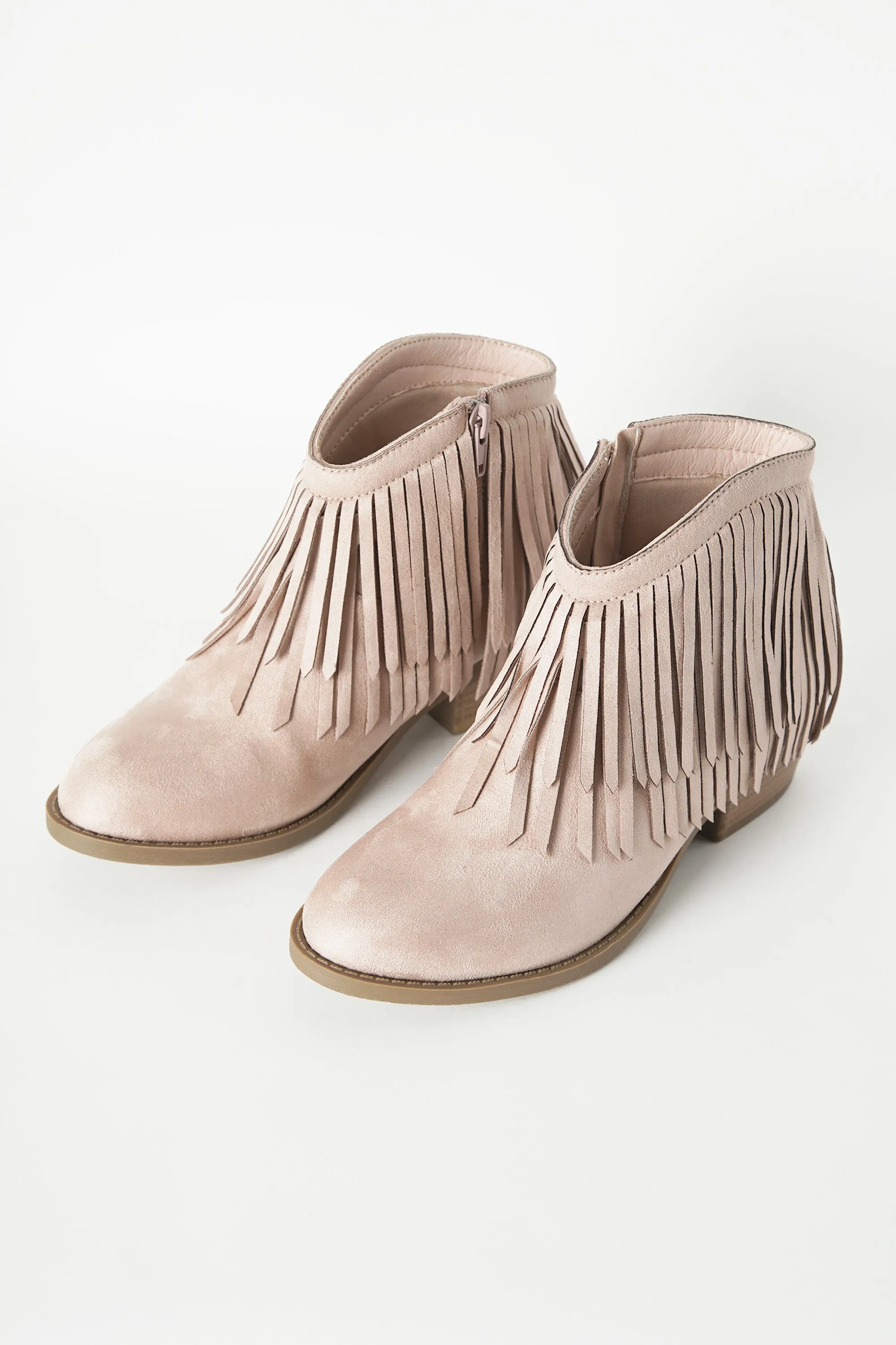 Western Fringe Ankle Boots