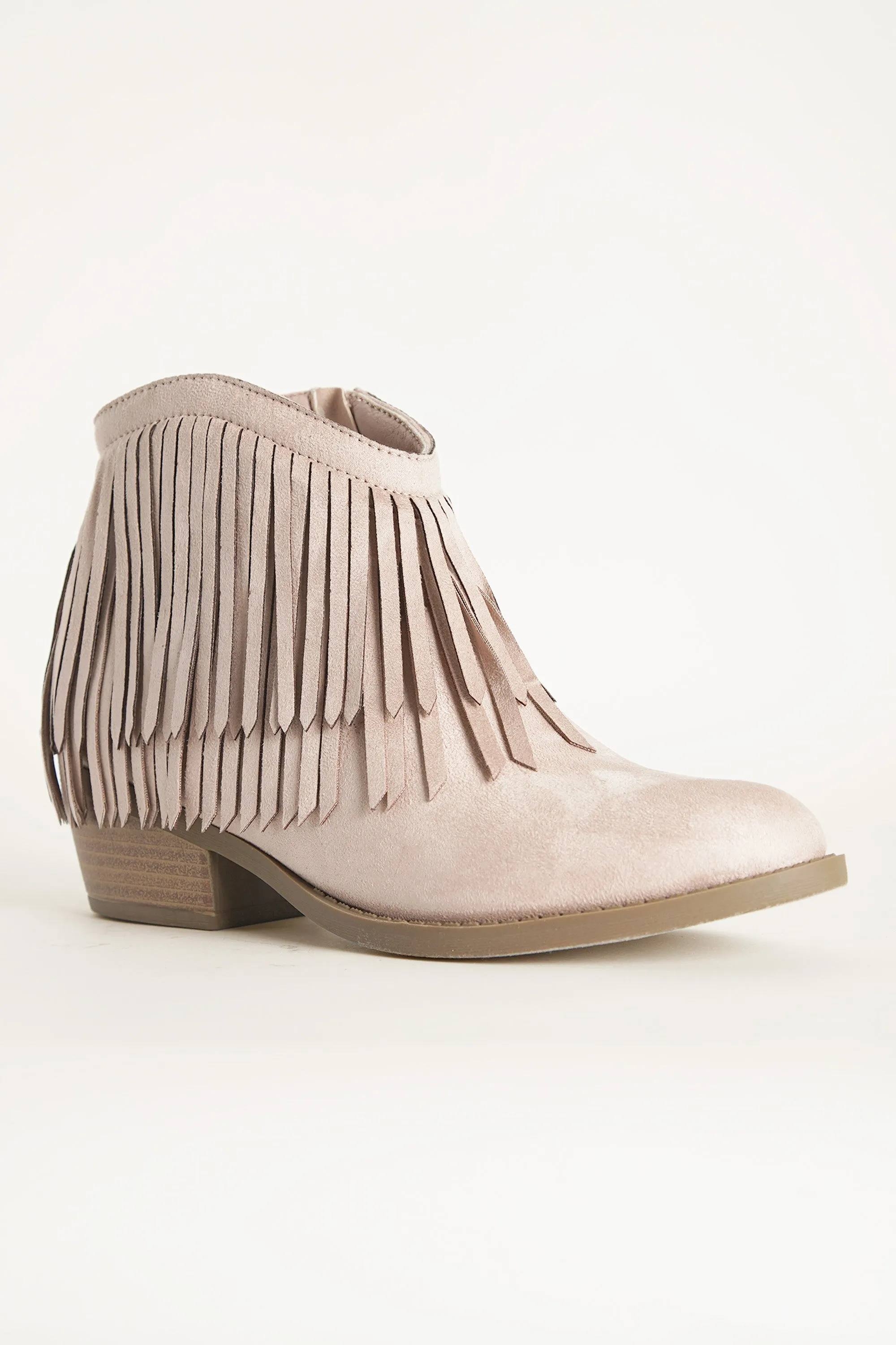 Western Fringe Ankle Boots